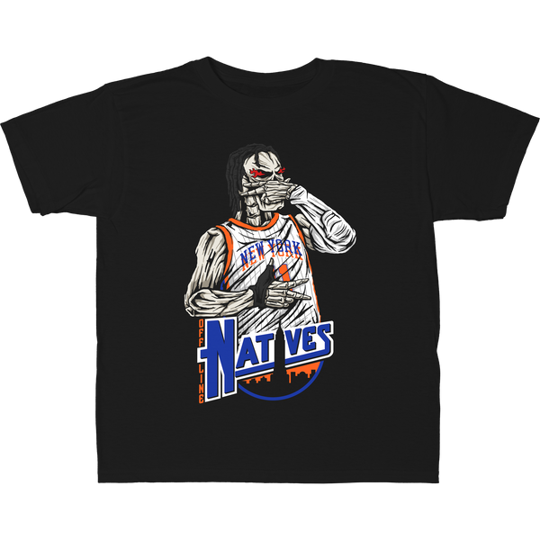 Jalen Brunson Three Point Celebration T-Shirt - 2025 City Edition - Black - Youth