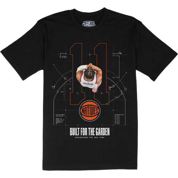 Jalen Brunson - Blueprint - T-Shirt - Black