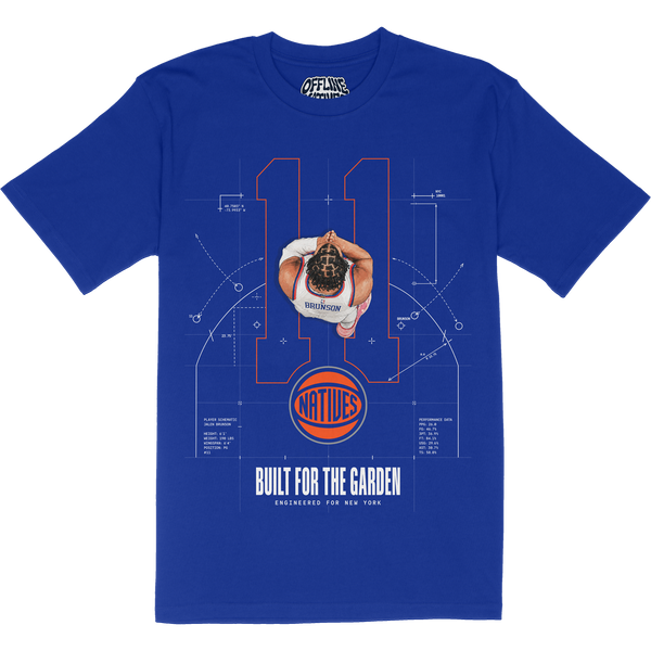 Jalen Brunson - Blueprint - T-Shirt - Royal