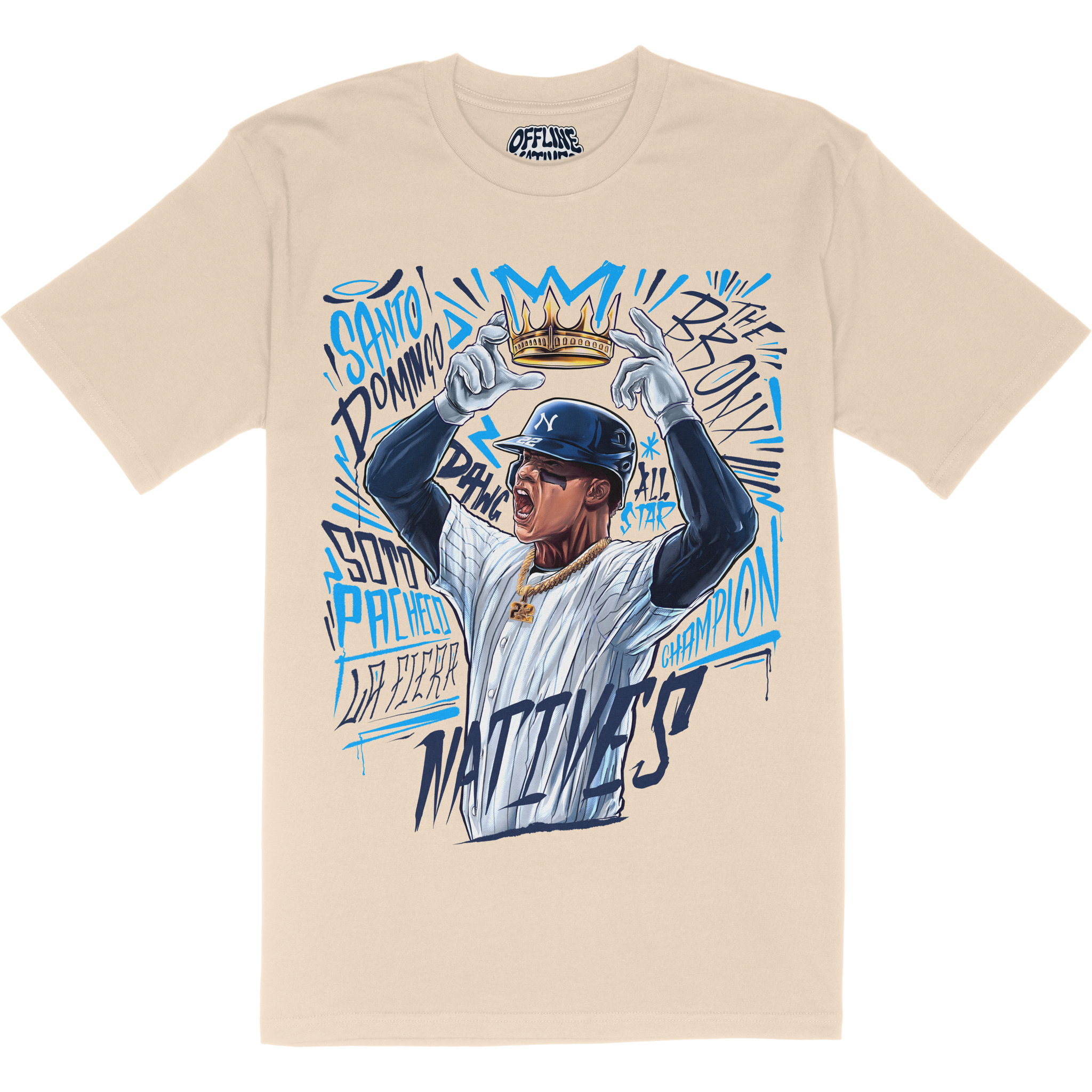 Juan Soto Crown T Shirt Ecru Offline Natives