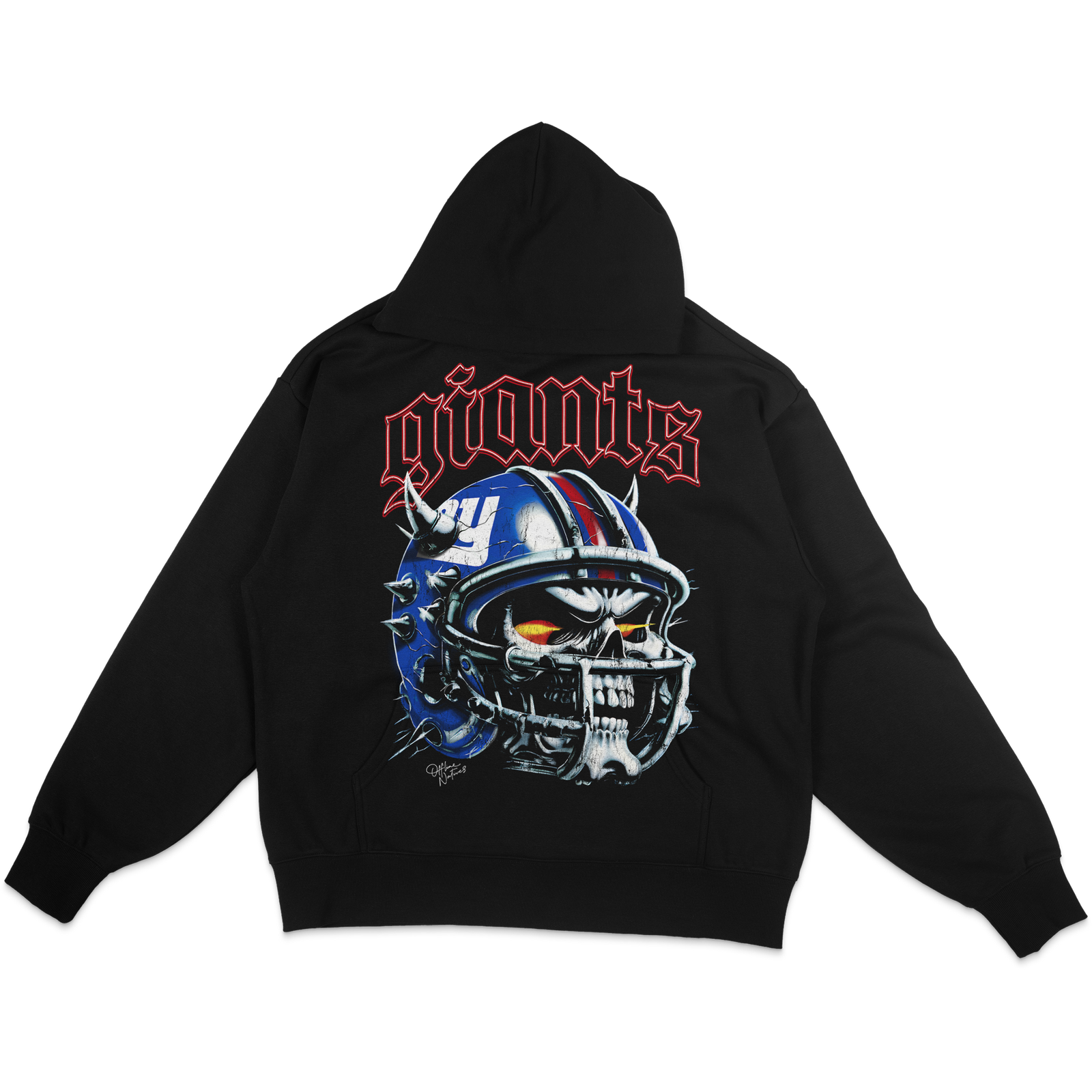 New York Giants - Skull Helmet - Hoodie - Black