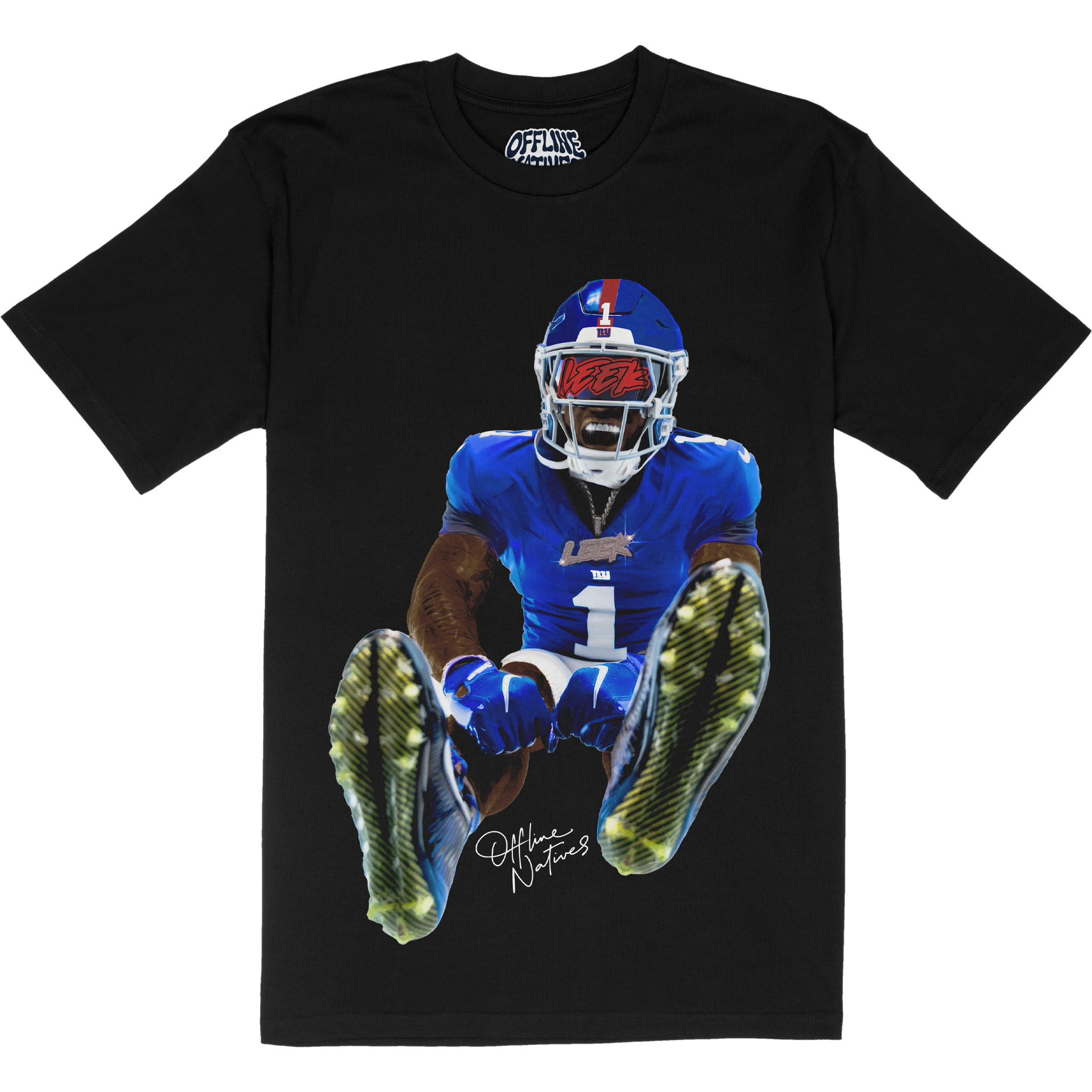 Malik Nabers - Leek - T-Shirt - Black