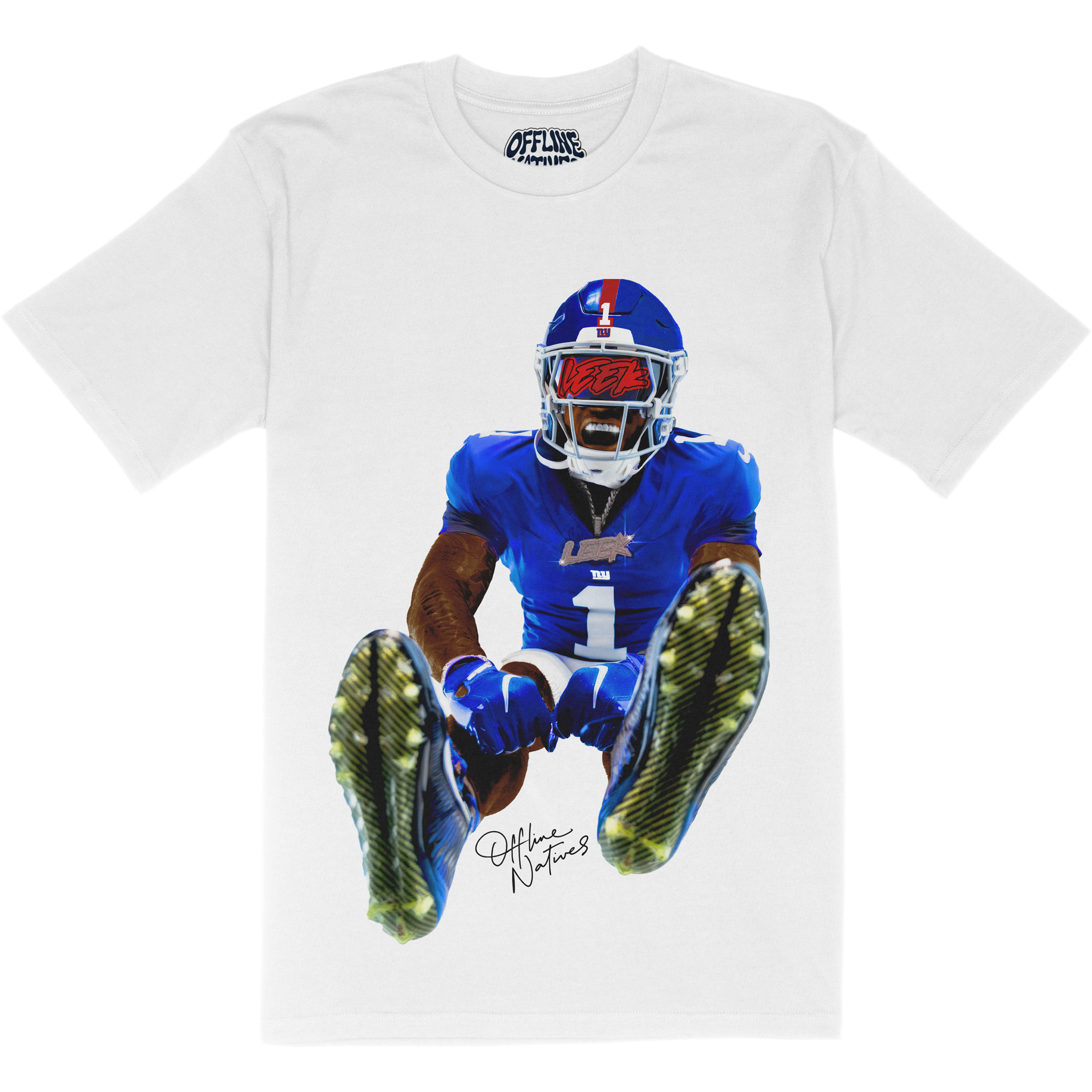 Malik Nabers - Leek - T-Shirt - White