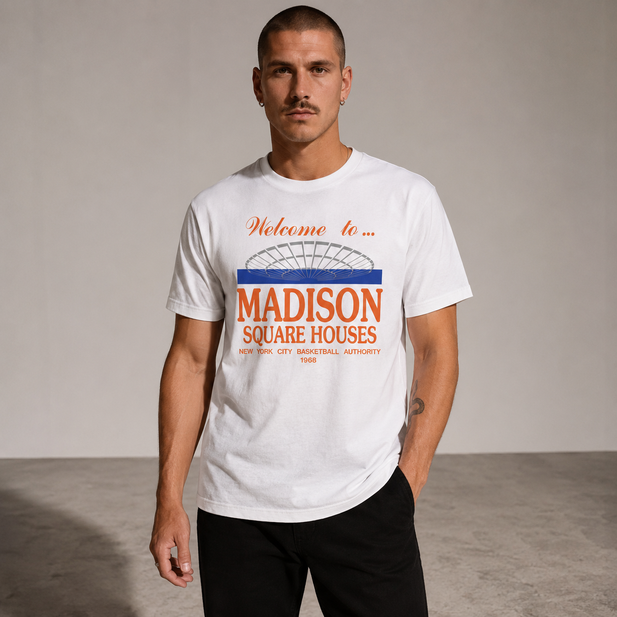 Madison Square Houses - New York Knicks - T-Shirt - White