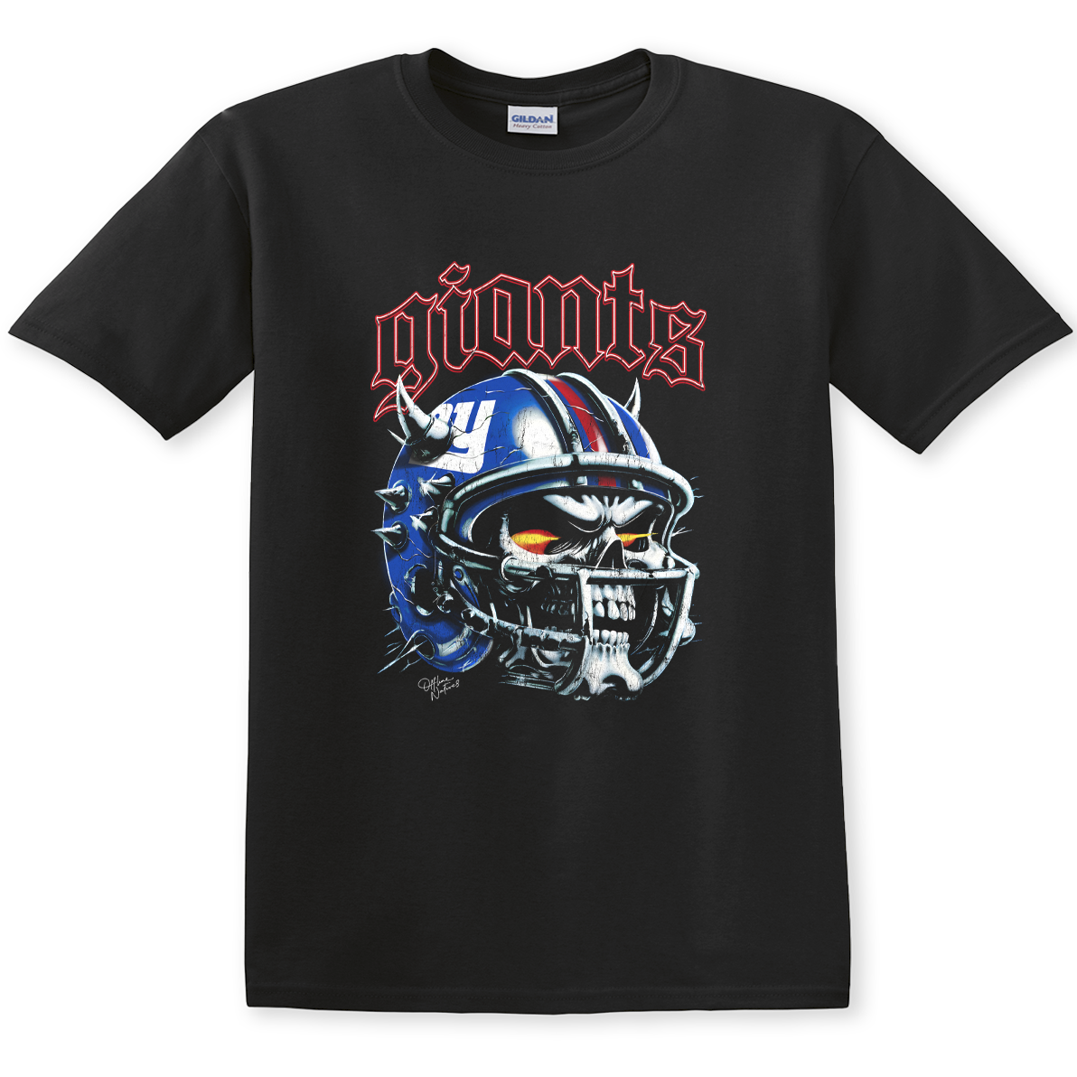 New York Giants - Skull Helmet - T-Shirt - Black - Youth