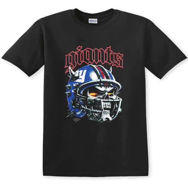 New York Giants - Skull Helmet - T-Shirt - Black - Youth