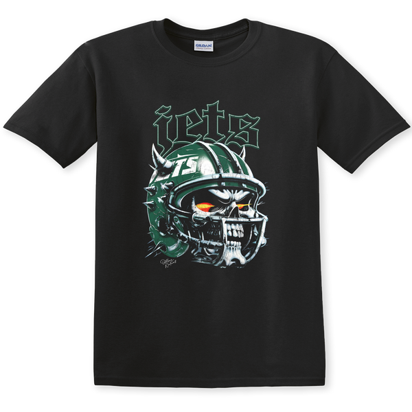 New York Jets - Skull Helmet - T-Shirt - Black - Youth